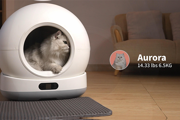 Mobile app showing weight data from Tikpaws Smart Litter Box