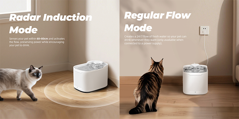 WF315 Smart Pet Water Fountain working modes diagram