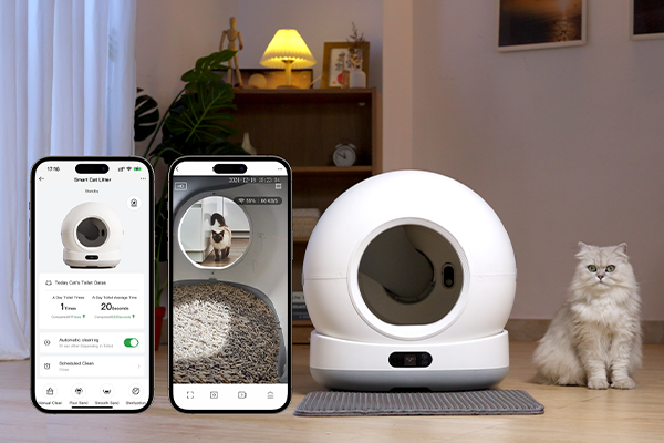 Automatic litter box with self-cleaning mechanism and odor control system